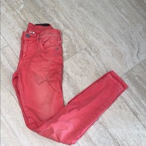 Pink skinny jeans